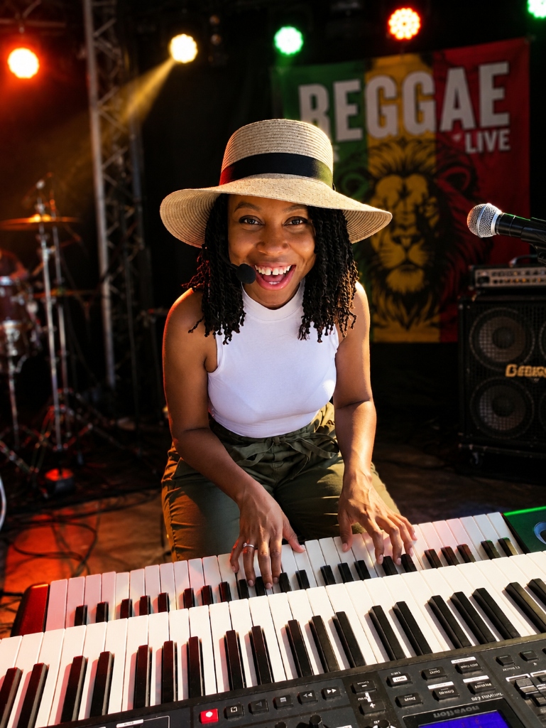 Shantel on keyboard