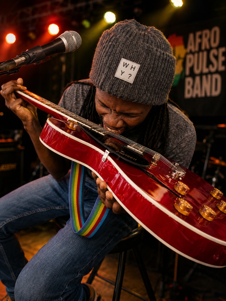 Lee on guitar